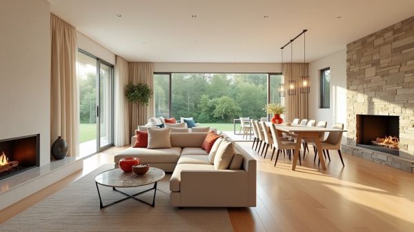 Un espace convivial : aménager salon et salle à manger